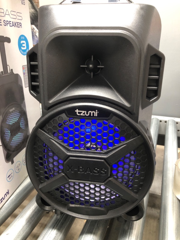 Photo 1 of *TESTED AND FUNCTIONS ** Tzumi
Megabass LED Jobsite Speaker