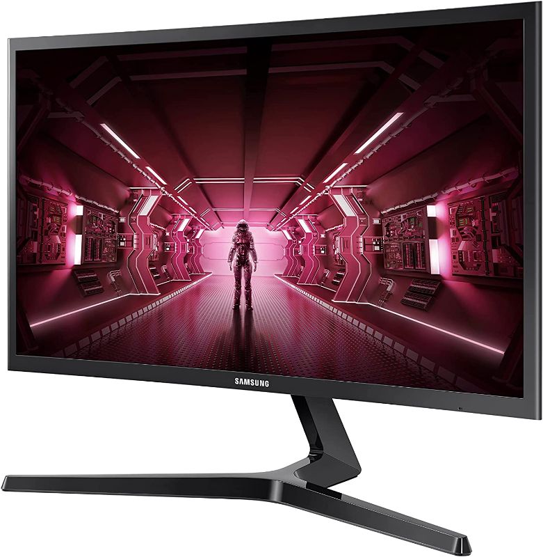 Photo 1 of **tested and functions ** SAMSUNG 24-Inch CRG5 144Hz Curved Gaming Monitor (LC24RG50FQNXZA) â€“ Computer Monitor, 1920 x 1080p Resolution, 4ms Response, FreeSync, Game Mode, HDMI
