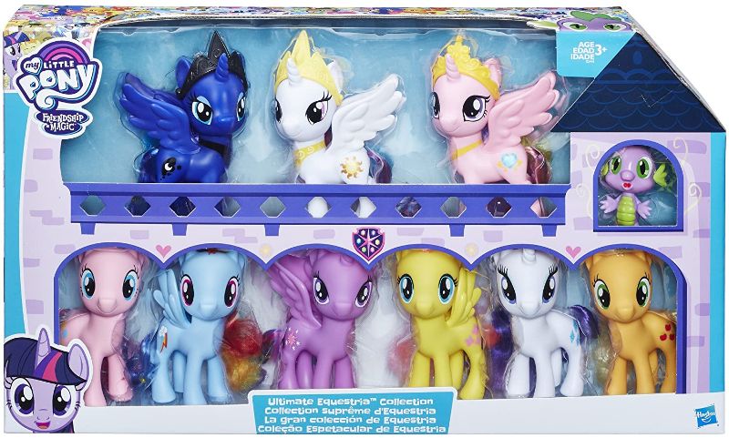 Photo 1 of **MISSING A PONY ** My Little Pony Friendship is Magic Toys Ultimate Equestria Collection – 10 Figure Set Including Mane 6, Princesses, and Spike the Dragon – Kids Ages 3 and Up
