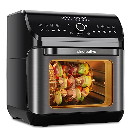 Photo 1 of *READ BELOW** Air Fryer Toaster Oven, 10.6 QT Toaster Oven Air Fryer Combo with Dehydrator & Rotisserie, 10-in-1 XL Large Family Size Air Fryer with LED Touch Scree
