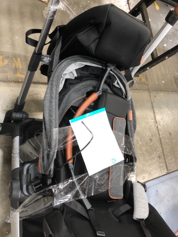 Photo 3 of Contours Element Side-by-Side Single-to-Double Stroller with 2 Seats and Tote, Storm Grey
