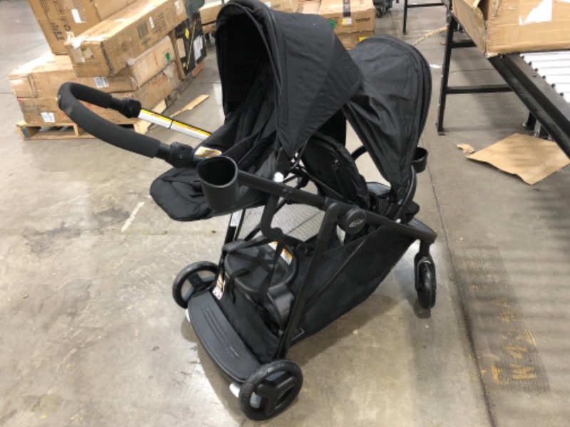 Photo 2 of Graco Ready2Grow LX 2.0 Double Stroller Features Bench Seat and Standing Platform Options, Gotham
