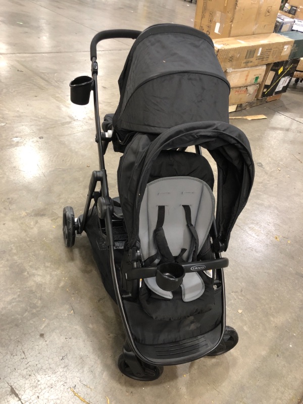 Photo 3 of Graco Ready2Grow LX 2.0 Double Stroller Features Bench Seat and Standing Platform Options, Gotham
