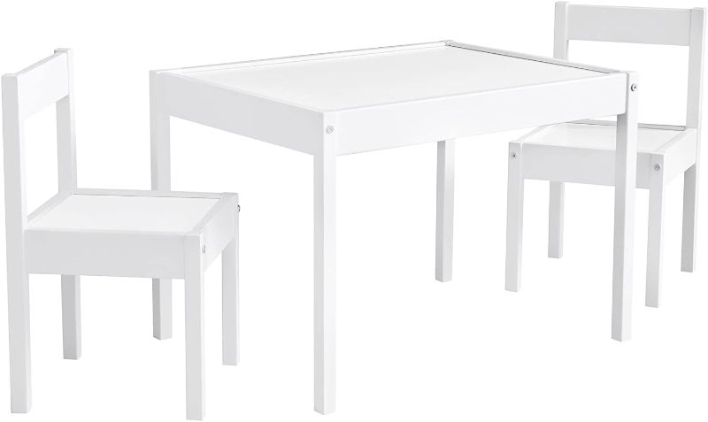 Photo 1 of *SEE last picture for damage*
Baby Relax Hunter 3 Piece Kiddy Table and Chair Set, White (DA7501W)
