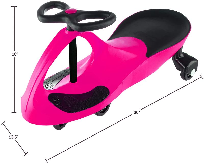 Photo 1 of *USED*
*MISSING back wheels*
Wiggle Car Ride On Toy – No Batteries, Gears or Pedals – Twist, Swivel, Go – Outdoor Ride Ons for Kids 3 Years and Up by Lil’ Rider (Hot Pink)
