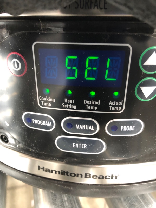 Photo 3 of *possibly USED*
*MISSING temp probe* 
Hamilton Beach Portable 6-Quart Set & Forget Digital Programmable Slow Cooker With Temperature Probe, Lid Lock, Stainless Steel (33969A)