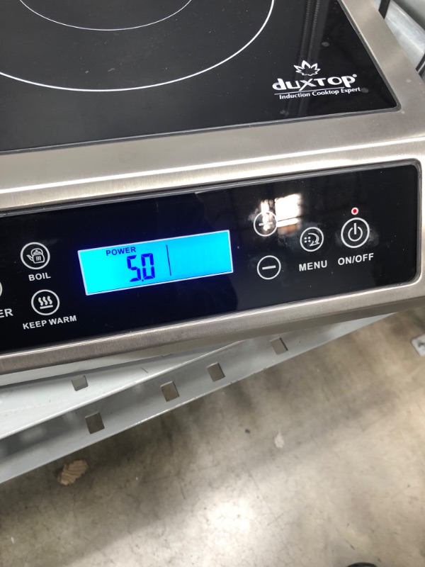 Photo 3 of *USED*
Duxtop Professional Portable Induction Cooktop, Commercial Range Countertop Burner, 1800 Watts Induction Burner with Sensor Touch and LCD Screen, P961LS/BT-C35-D
