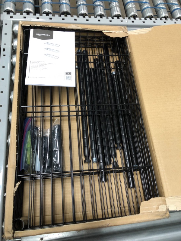 Photo 2 of *USED*
Amazon Basics 3-Shelf Adjustable, Heavy Duty Storage Shelving Unit (250 lbs loading capacity per shelf), Steel Organizer Wire Rack, Black (23.3L x 13.4W x 30H)