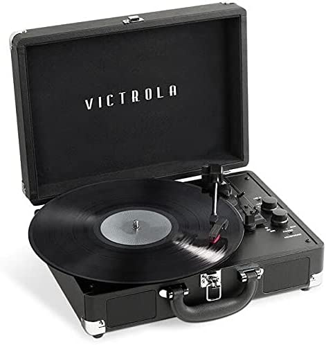 Photo 1 of *record NOT included*
Victrola Journey+ Bluetooth Suitcase Record Player, Black (VSC-400SB-BLK-SDF)
