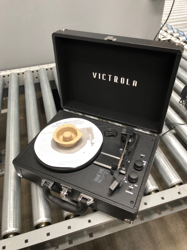 Photo 1 of *record NOT included*
Victrola Journey+ Bluetooth Suitcase Record Player, Black (VSC-400SB-BLK-SDF)
