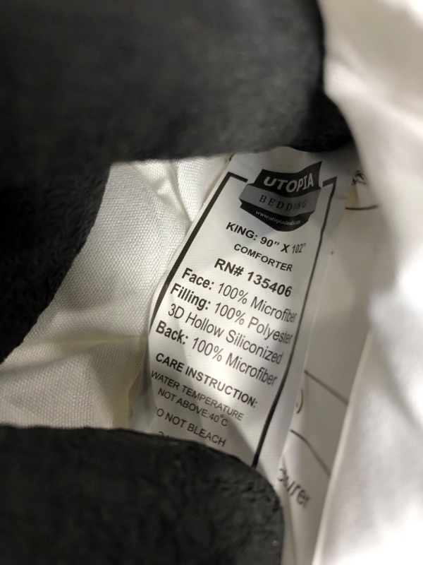 Photo 1 of *NOT exact stock picture, use for reference* 
Utopia Bedding Down Alternative Comforter (King, White)