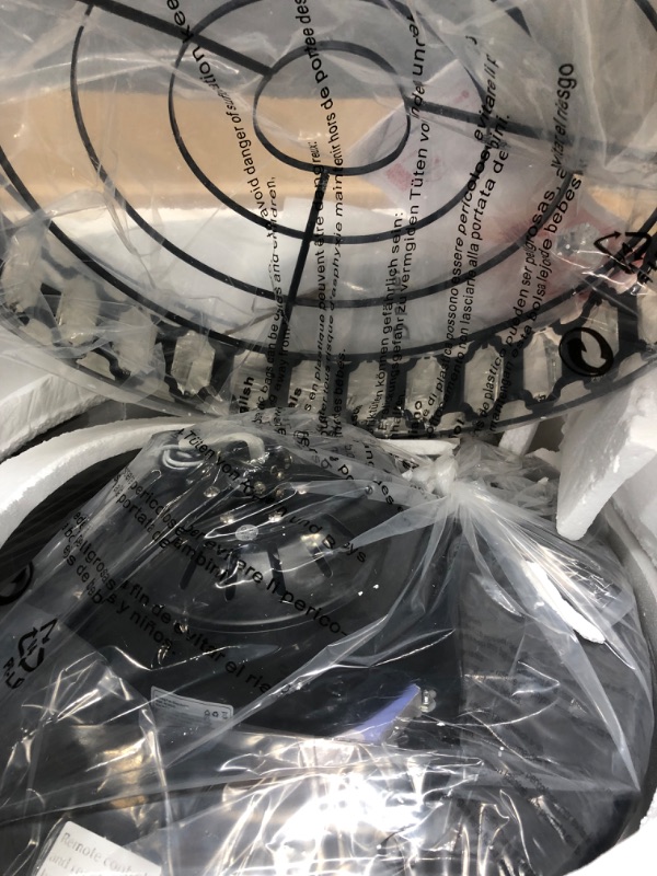 Photo 1 of 42" Modern Ceiling Fan with Light Crystal Black Chandelier