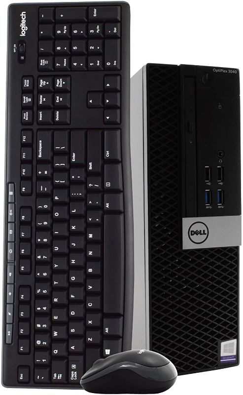 Photo 1 of Dell Optiplex 3040 Desktop Computer PC, Intel Quad-Core i5, 512GB SSD Storage, 16GB DDR3 RAM, Windows 10 Pro, DVD, WiFi, New 24in Monitor, Wireless Keyboard...
