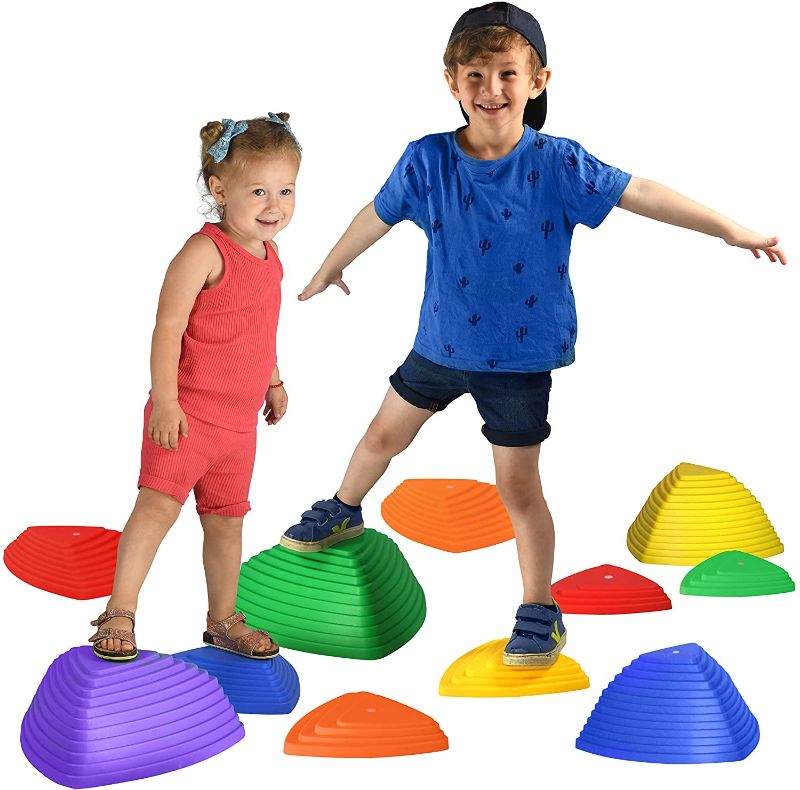 Photo 1 of **3 STEPPING STONES MISSING**
LITTLE CHUBBY ONE Stepping Stones - Kid Friendly Balance Blocks - 11 Piece Set Slip Resistant Durable Plastic Teaches Kids Balance and Coordination
