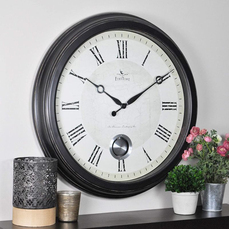 Photo 1 of **MISSING METAL PENDULUM**
FirsTime & Co. Adair Wall Clock, 24", Oil Rubbed Bronze
