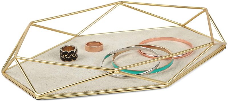 Photo 1 of **SIMILAR TO STOCK PHOTO**
Umbra 299481-221 Prisma Tray, Geometric Plated Jewelry Storage, 11" Length x 7.25" Height x 1.5” Width, Matte COPPER
