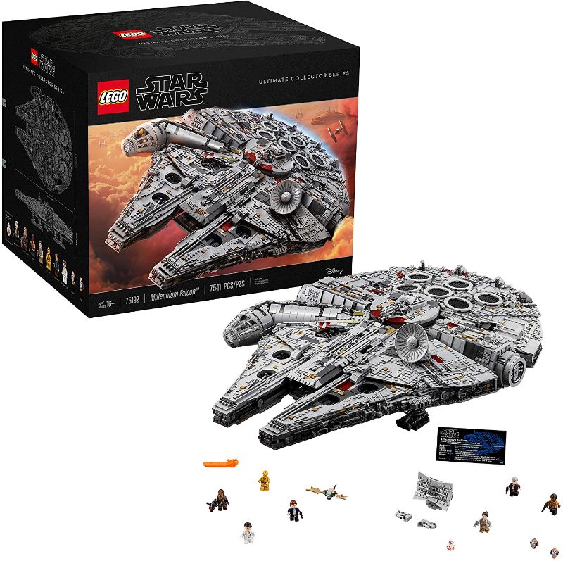 Photo 1 of **ALL BAGS 1 THROUGH 17 INCLUDED, BOOK FOR ASSEMBLEY, AND STICKER TOO**
LEGO Star Wars Ultimate Millennium Falcon 75192 Expert Building Kit and Starship Model, Best Gift and Movie Collectible for Adults (7541 Pieces)
