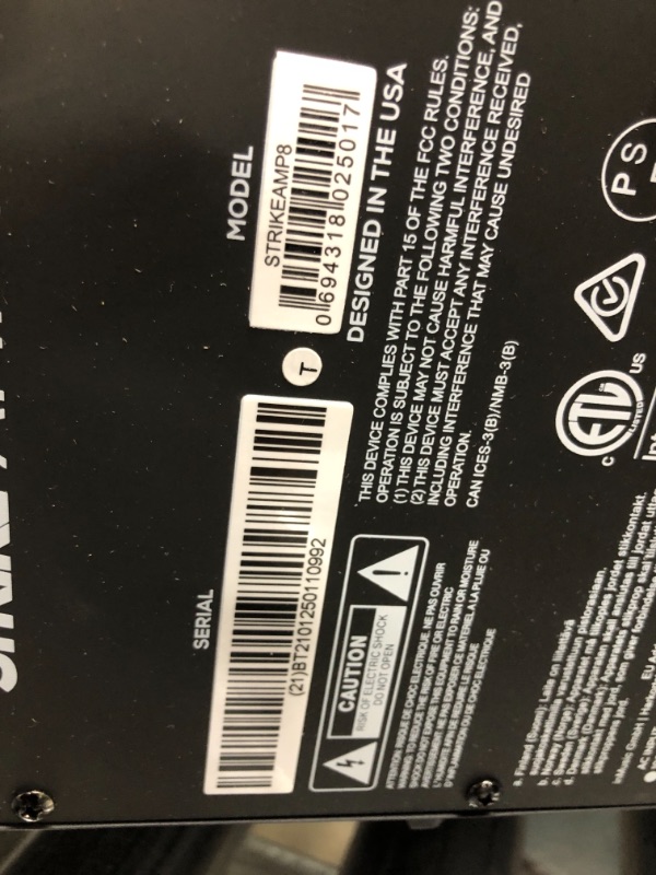 Photo 3 of **MISSING POWER CORD**
Alesis Strike Amp 8 - 2000-Watt Drum Amplifier Speaker for Electronic Drum Sets With 8-Inch Woofer, Contour EQ and Ground Lift Switch
