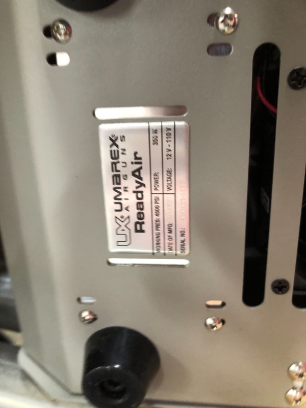 Photo 2 of **MISSING POWER CORD**SERIAL NUMBER:0001407**
Umarex ReadyAIR HPA Portable Air Compressor 
needs new piston or rebuild kit