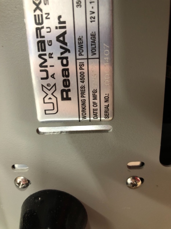 Photo 3 of **MISSING POWER CORD**SERIAL NUMBER:0001407**
Umarex ReadyAIR HPA Portable Air Compressor 
needs new piston or rebuild kit