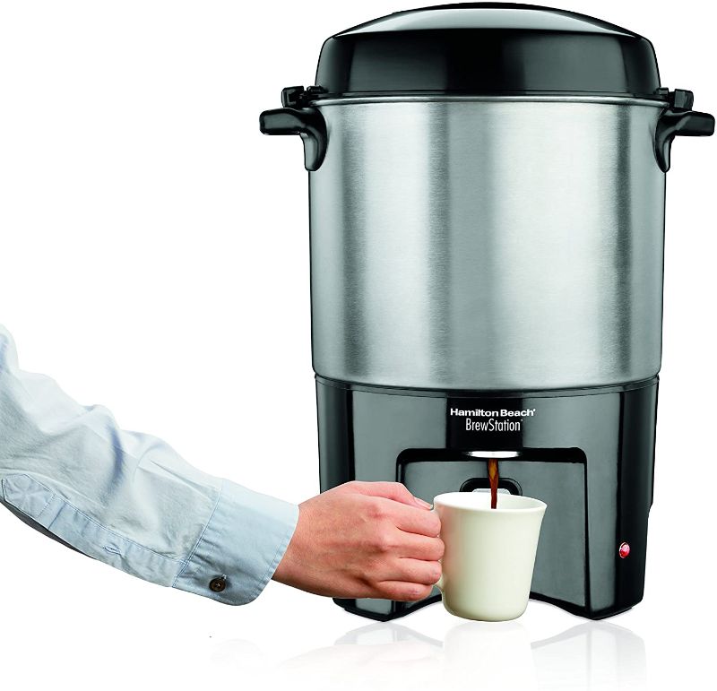 Photo 1 of Hamilton Beach 40540 Brew Station 40-Cup Coffee Urn, Silver,Medium
