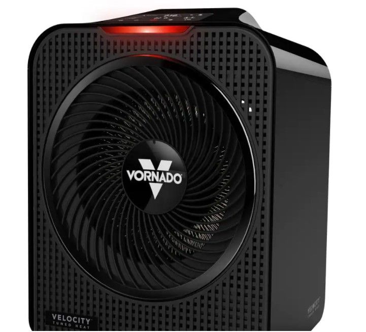 Photo 1 of Vornado Velocity 5 Whole Room 1500-Watt 5118 BTU Electric Space Fan Heater Furnace, Auto Control, Advanced Safety, Black