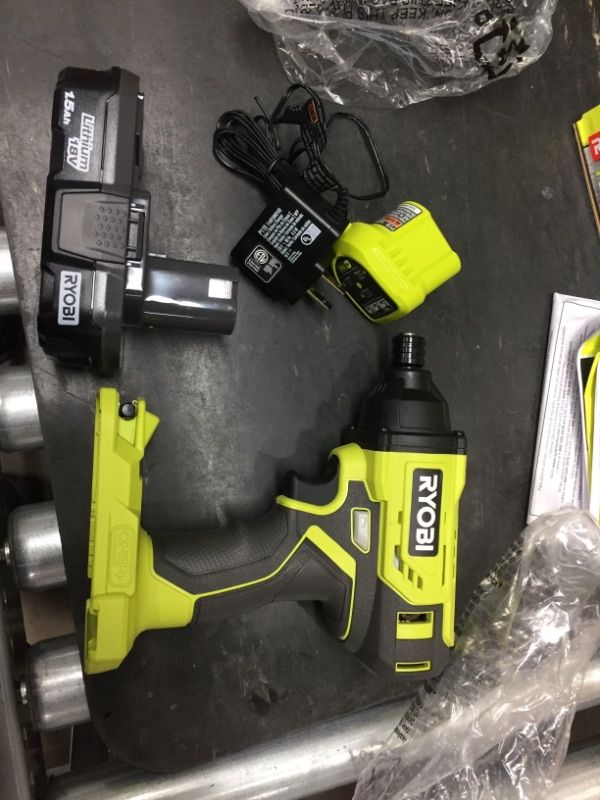 Photo 2 of ***PARTS ONLY***  Ryobi ONE+ 18V Cordless 1/4 in. Impact Driver Kit with 1.5 Ah Battery and Charger (P235AK1)
