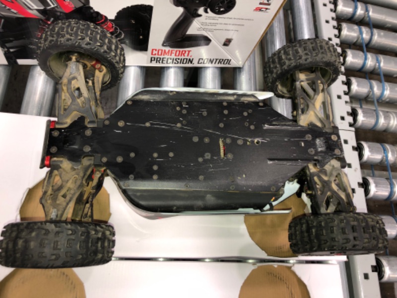 Photo 2 of **BATTERY NOT INCLUDED** **UNABLE TO TEST FUNCTIONALITY* ARRMA RC Car 1/8 Typhon 6S V5 4WD BLX Buggy with Spektrum Firma RTR (Ready-to-Run), Black and Red, ARA8606V5
