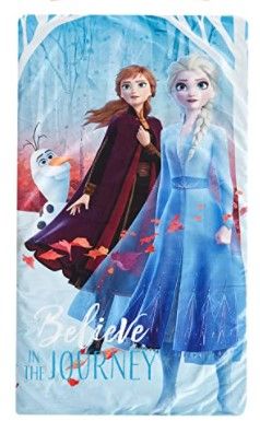 Photo 1 of 
Disney Frozen 2 Indoor Sleeping Bag t, Featuring Anna & Elsa, 46"x 26"/13"x18"