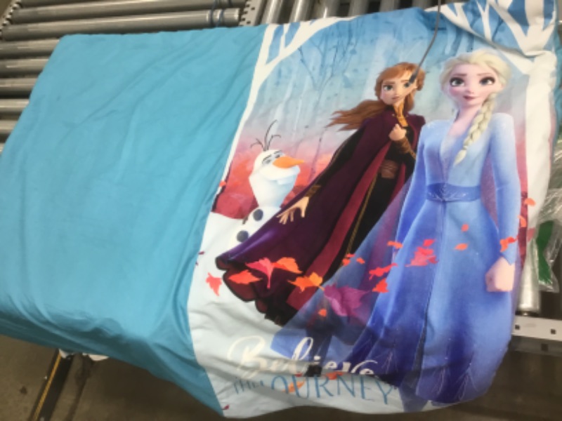 Photo 2 of 
Disney Frozen 2 Indoor Sleeping Bag t, Featuring Anna & Elsa, 46"x 26"/13"x18"