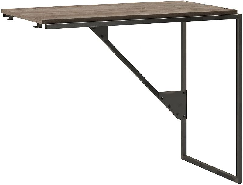 Photo 1 of Bush Furniture Refinery 37W Industrial Desk Return in Rustic Gray
