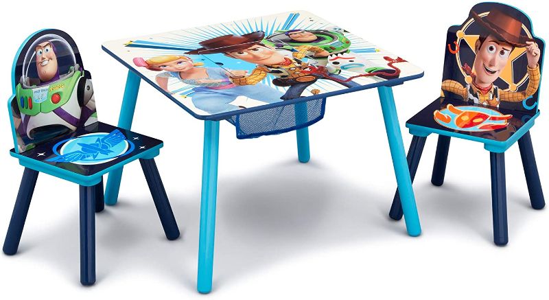 Photo 1 of Delta Children Kids Table and Chair Set With Storage (2 Chairs Included) - Ideal for Arts & Crafts, Snack Time, Homeschooling, Homework & More, Disney/Pixar Toy Story 4
