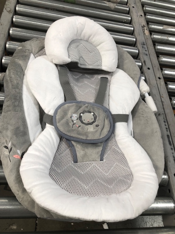 Photo 2 of Ingenuity InLighten Baby Swing - Cool Mesh Fabric, Vibrations, Swivel Infant Seat, Nature Sounds, Light Up Motorized Mobile - Braden
