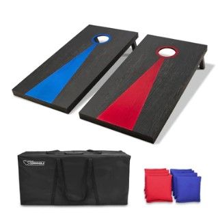 Photo 1 of GoSports Dark Regulation Size Solid Wood Cornhole Set - 4' x 2' Boards