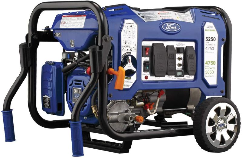 Photo 1 of Ford 5,250W Dual Fuel Portable Generator with Switch & Go Technology and Remote Start, FG5250PBR
