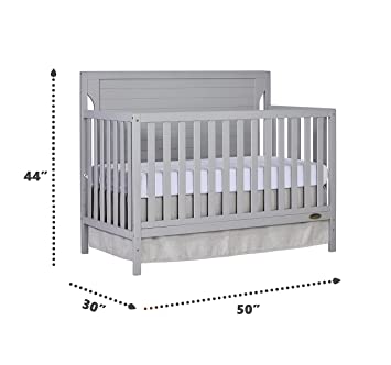 Photo 1 of Dream On Me Cape Cod 5 in 1 Convertible Crib, Pebble Grey