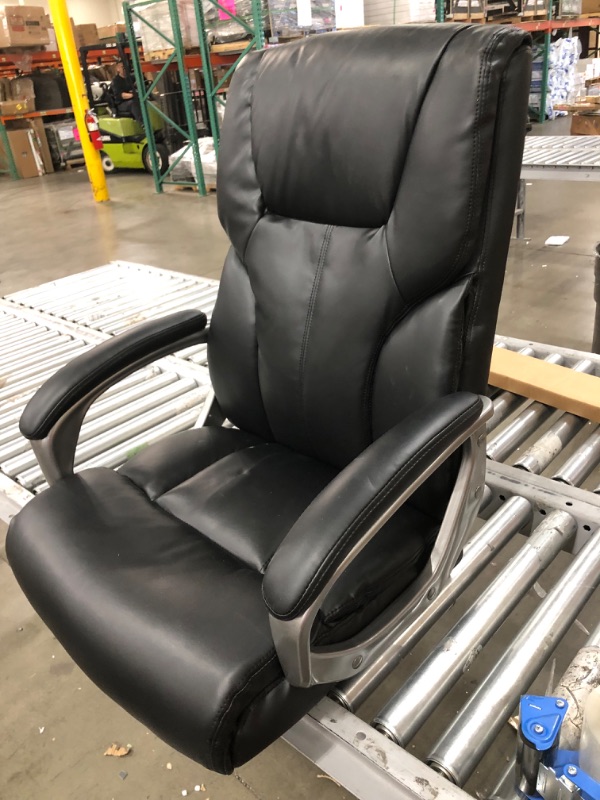 Photo 1 of Black Faux Leather Computer Chair