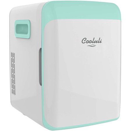 Photo 1 of **ON BUTTON DAMAGED** Cooluli - Classic 0.4 Cu. Ft. Mini Fridge - Teal
