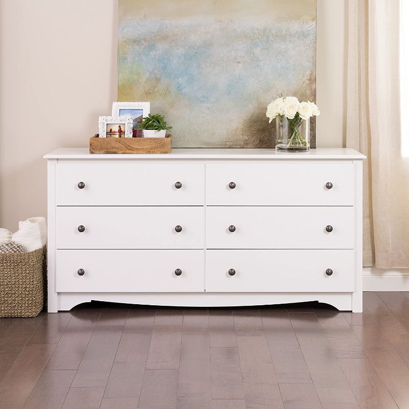 Photo 1 of **MINOR DAMAGE* Prepac Monterey 6 Drawer Dresser, White
