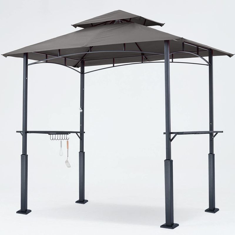 Photo 1 of **MISSING SOME HARDWARE** 8'x 5' Grill Gazebo Shelter, Outdoor BBQ Gazebo with LED Light by ABCCANOPY
