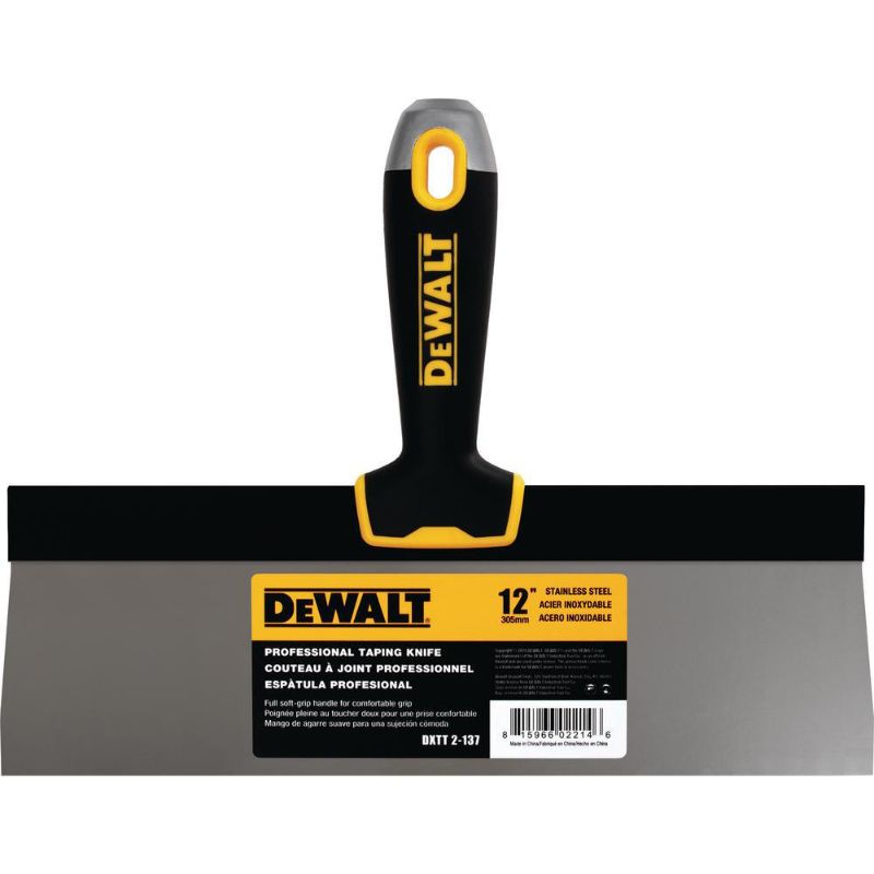 Photo 1 of **SET OF 4**DEWALT Taping Knife,SS,Soft Grip,12IN
