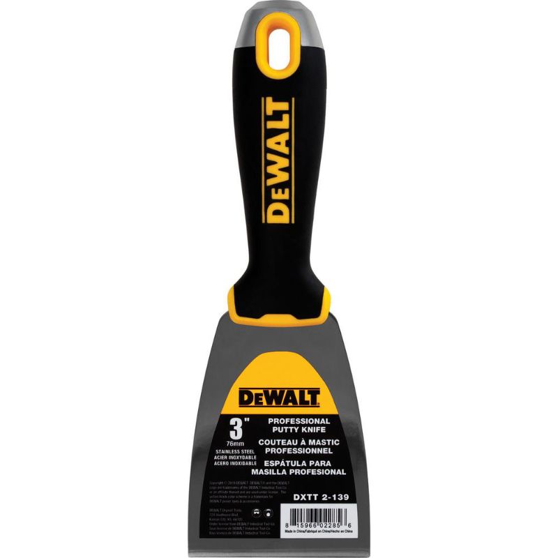 Photo 1 of **SET OF 4** DEWALT Putty Knife,SS,Soft Grip Handle,3IN
