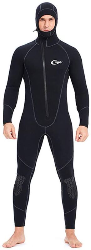 Photo 1 of Wetsuits Men's Ultra Stretch 7Mm Neoprene Wetsuit, Winter Warm Front Zip Full Body Diving Suit for Snorkeling Scuba Diving Swimming Surfing,3XL