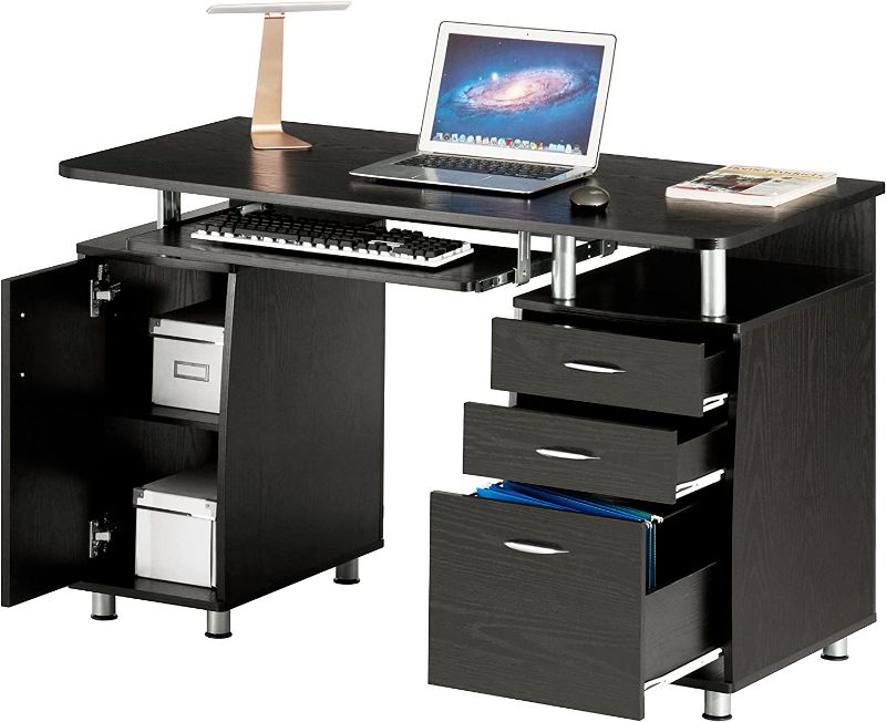 Photo 1 of BOX 2 OF 2-Techni Mobili Complete Workstation Computer Storage, Espresso Writing Desk, ONE Size