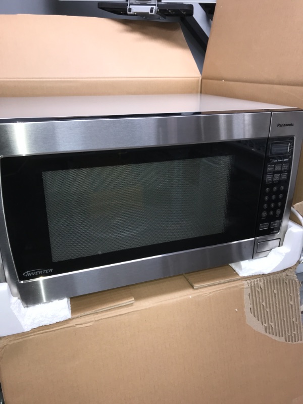 Photo 2 of Panasonic Microwave Oven NN-SN966S Stainless Steel Countertop/Built-In with Inverter Technology and Genius Sensor, 2.2 Cubic Foot, 1250W