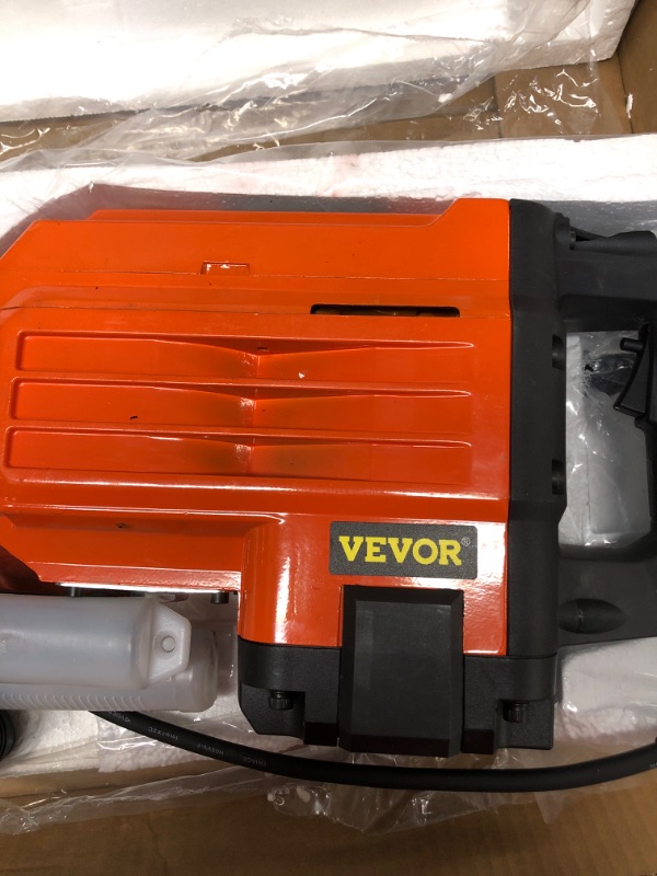 Photo 3 of ***PARTS ONLY*** VEVOR Demolition Jack Hammer 3600W Jack Hammer Concrete Breaker 1800 BPM Heavy Duty Electric Jack Hammer 4pcs Chisels Bit w/Gloves & 360°Swiveling Front Handle for Trenching, Chipping, Breaking Holes