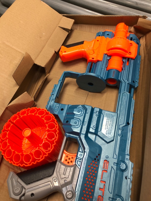 Photo 2 of NERF Elite 2.0 Shockwave RD-15 Blaster, 30 Darts, 15-Dart Rotating Drum, Pump-Action, Built-in Customizing Capabilities