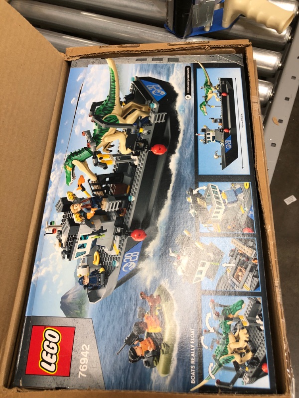 Photo 2 of LEGO Jurassic World Baryonyx Dinosaur Boat Escape 76942 Building Kit; Cool Toy Playset for Creative Kids; New 2021 (308 Pieces)