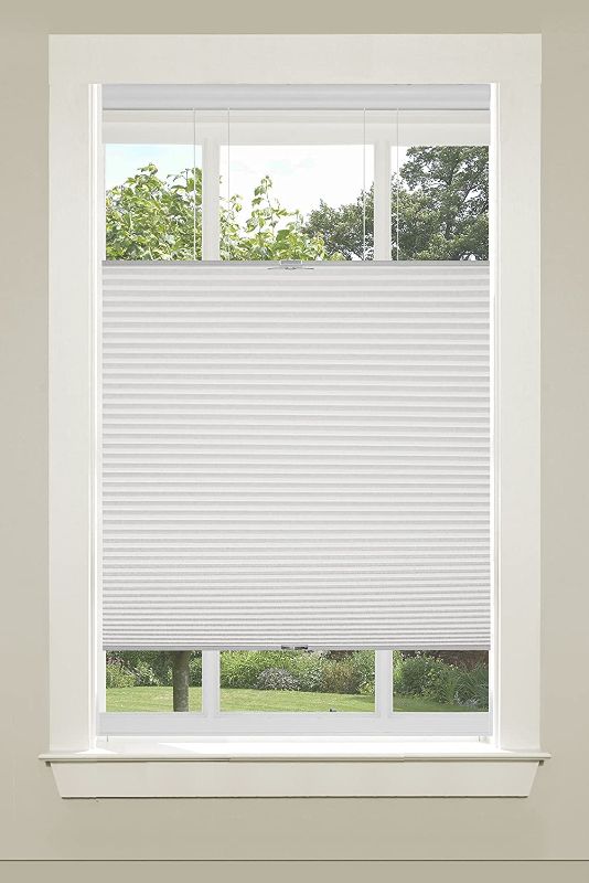 Photo 1 of Achim Home Furnishings CSTD35WH06 Top-Down Cordless Honeycomb Cellular Pleated Shade, 35 by 64", White