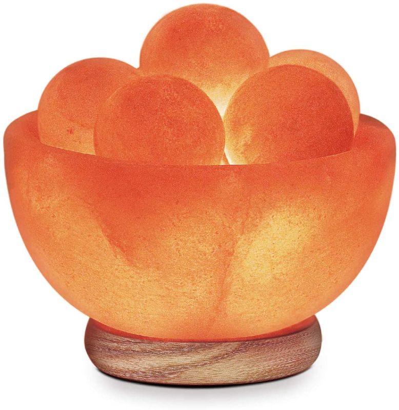 Photo 1 of Himalayan Glow Bowl Massage Stones Salt Lamp, (ETL Certified), Dimmer Switch 